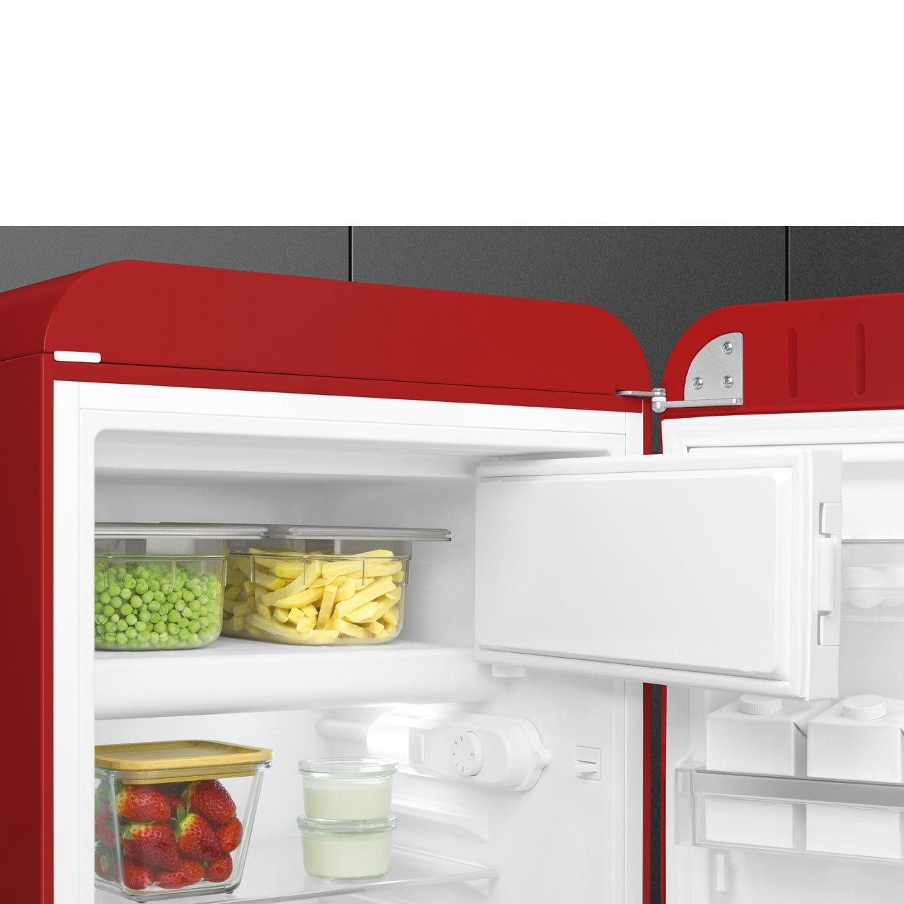 Tủ lạnh một cửa SMEG FAB10RRD6 màu đỏ cánh phải