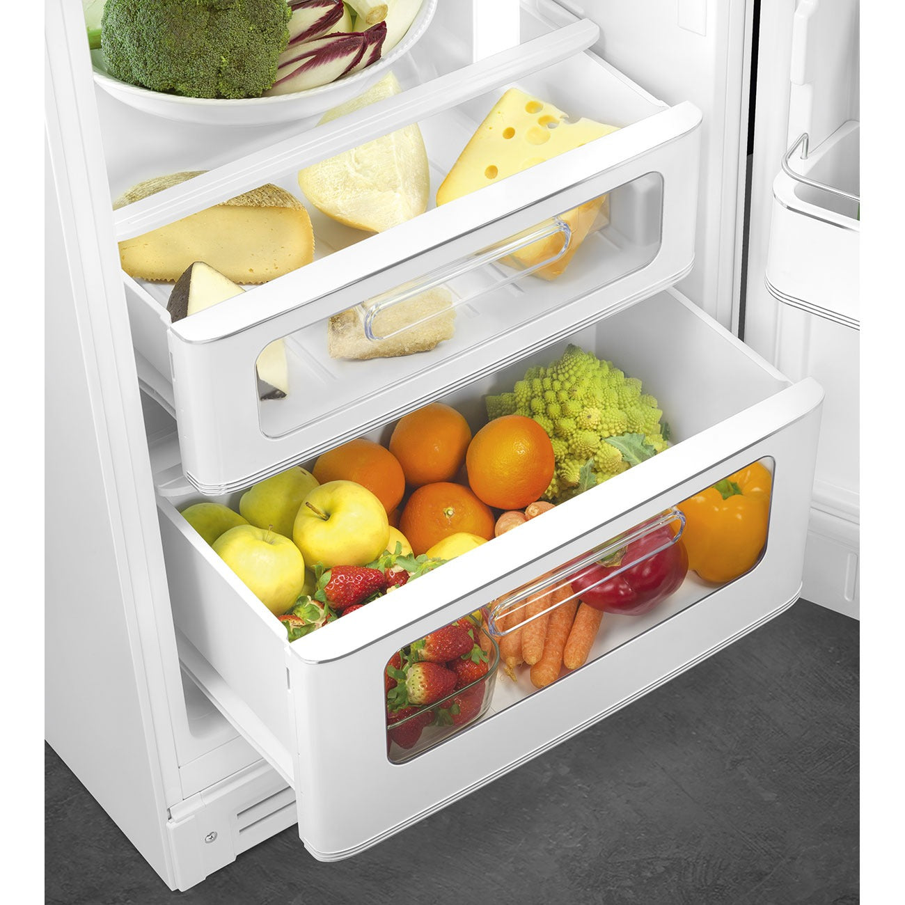Tủ lạnh cửa đôi SMEG FAB30RWH5 màu trắng cánh phải