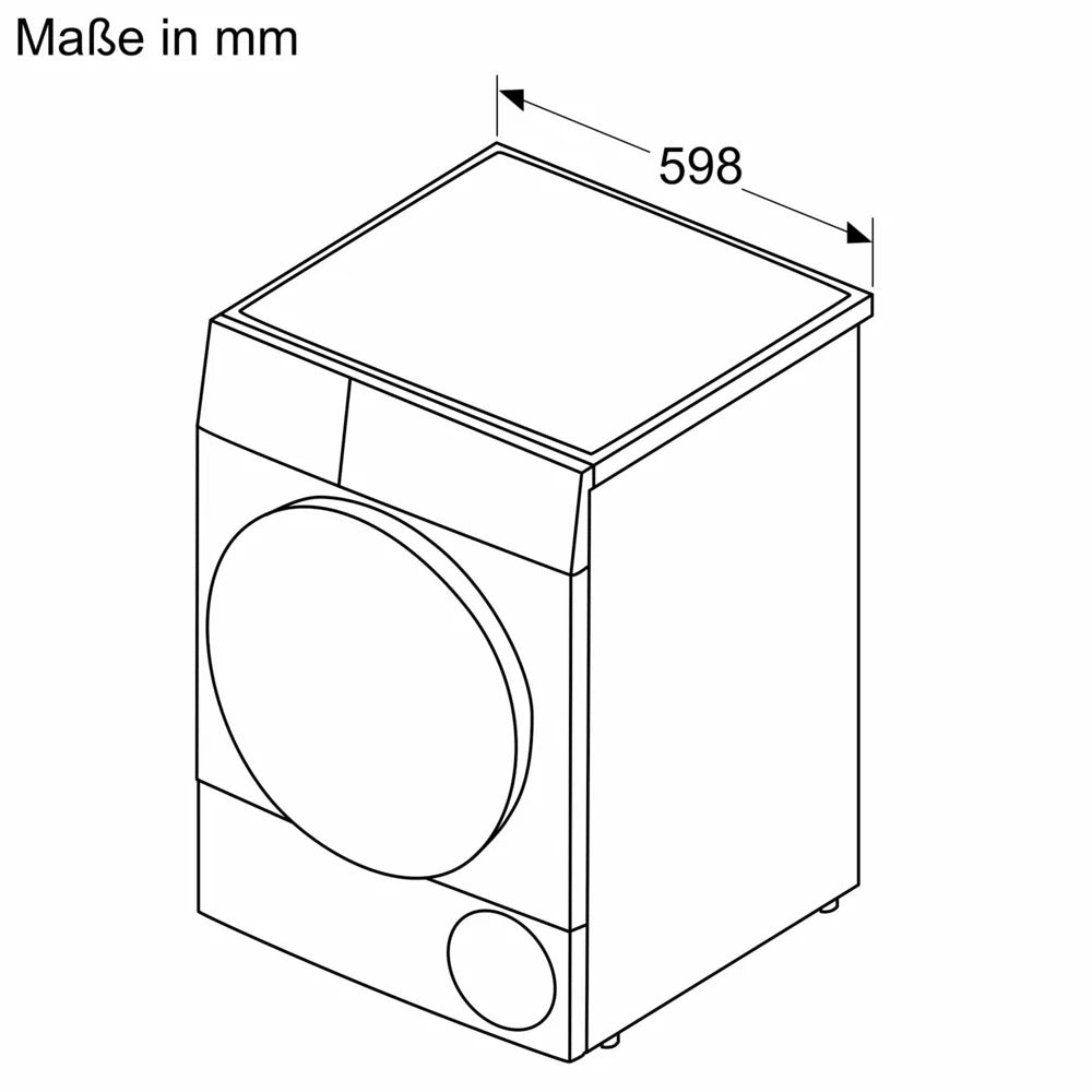 Máy sấy bơm nhiệt Bosch WQB246CX0 9kg Serie 8 màu xám bạc