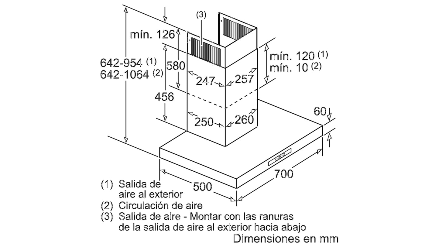 Máy hút mùi treo tường BOSCH DWB07W651|Serie 2