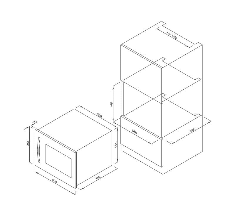 Tủ rượu âm tủ MALLOCA MWC22S