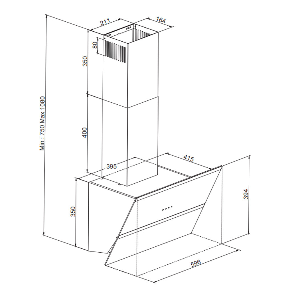 Máy hút mùi treo tường FAGOR 3CFT-901N