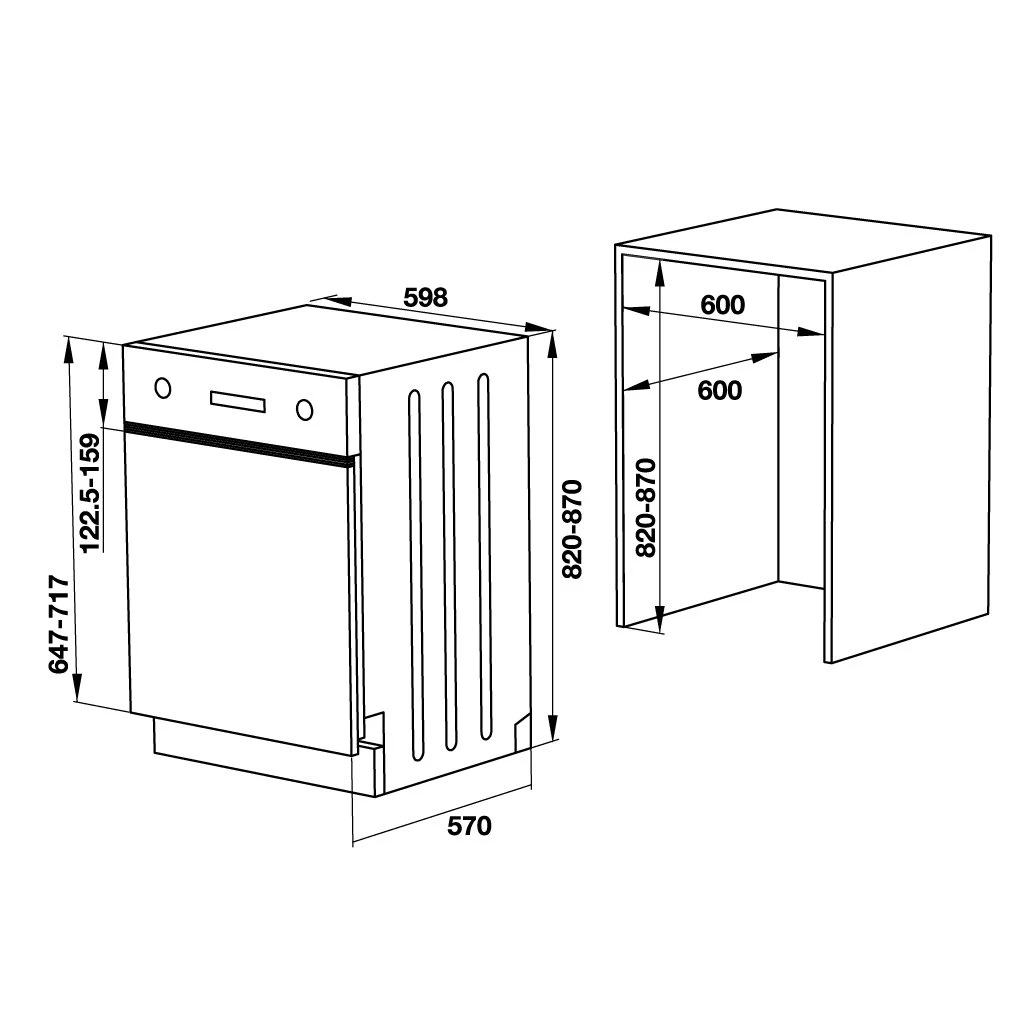 Máy rửa bát âm tủ HAFELE HDW-HI60C 533.23.210