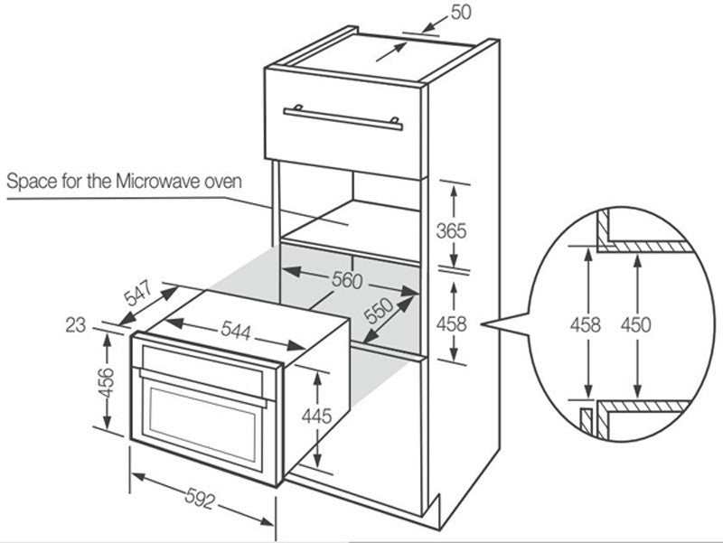 Lò vi sóng âm tủ FAGOR MWB-580BTCX