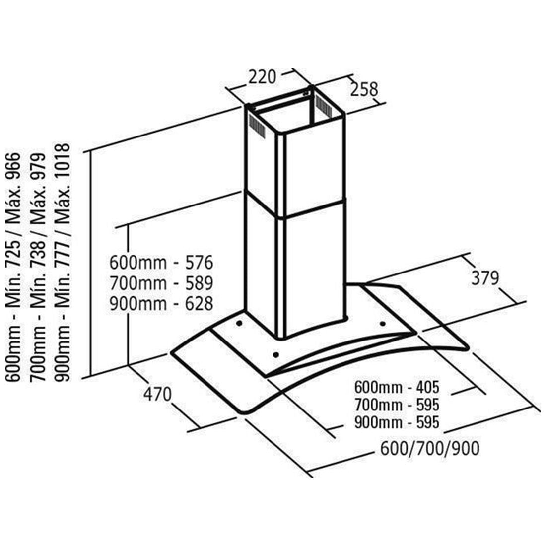 Máy hút mùi treo tường CATA C GLASS 900