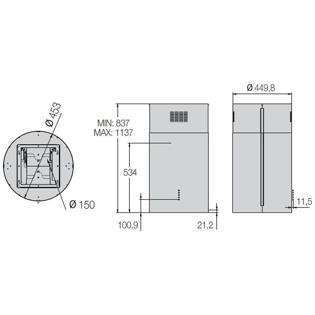 Máy hút mùi đảo FAGOR CFC-40AIXA