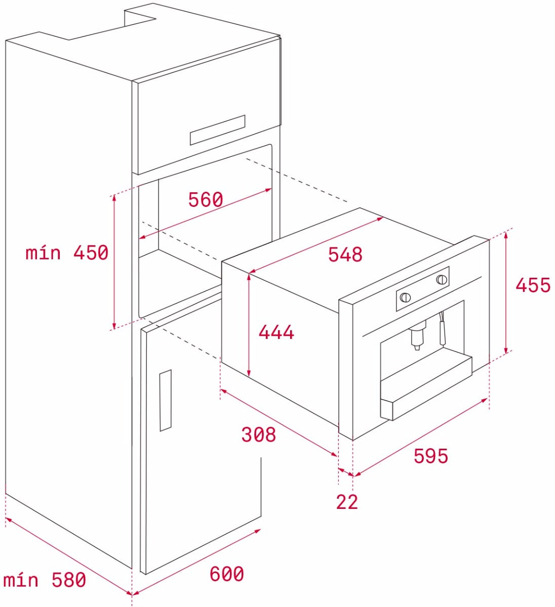 Máy pha café âm tủ TEKA CLC 835MC