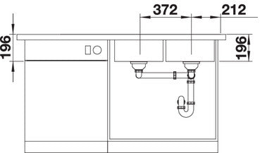 Chậu rửa bát dương bàn bếp BLANCO BLANCO DIVON 8S-IF