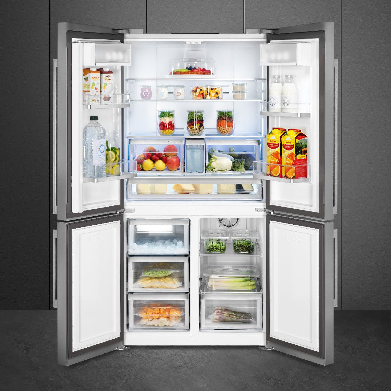 Tủ lạnh 4 ngăn SMEG FQ60XDAIF màu inox