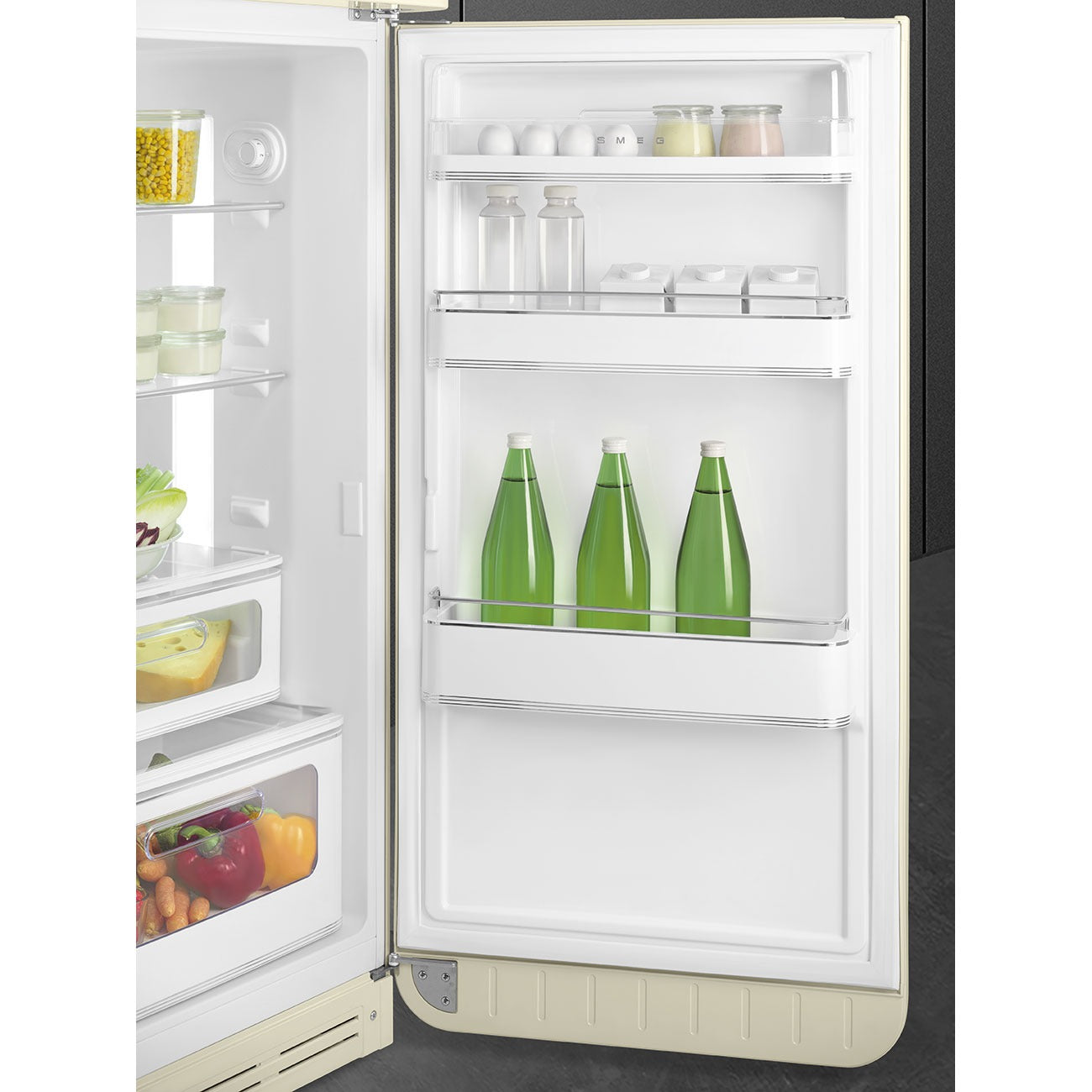 Tủ lạnh cửa đôi SMEG FAB30RCR5 màu kem cánh phải