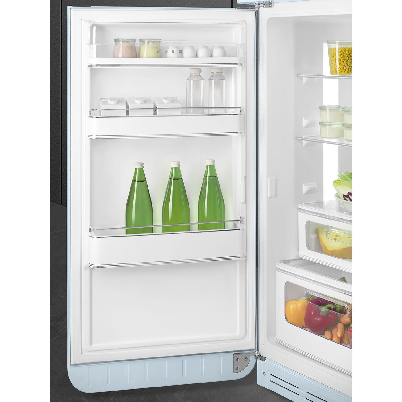 Tủ lạnh cửa đôi SMEG FAB30LPB5 màu xanh dương pastel cánh trái