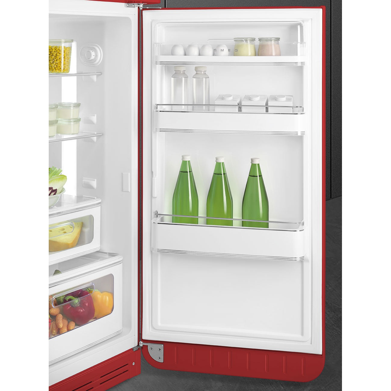 Tủ lạnh cửa đôi SMEG FAB30RRD5 màu đỏ cánh phải