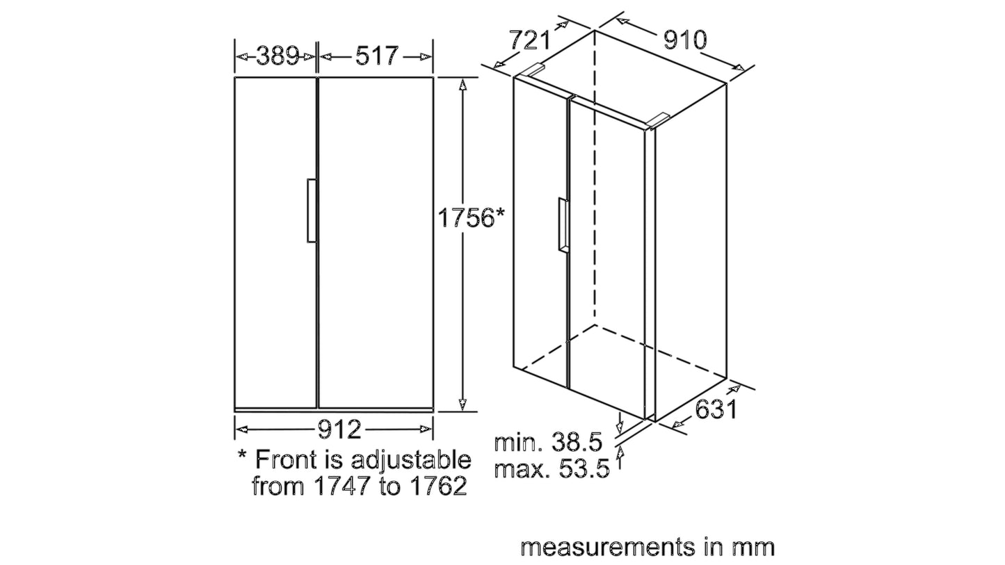 Tủ lạnh side by side BOSCH KAN92LB35|Serie 8