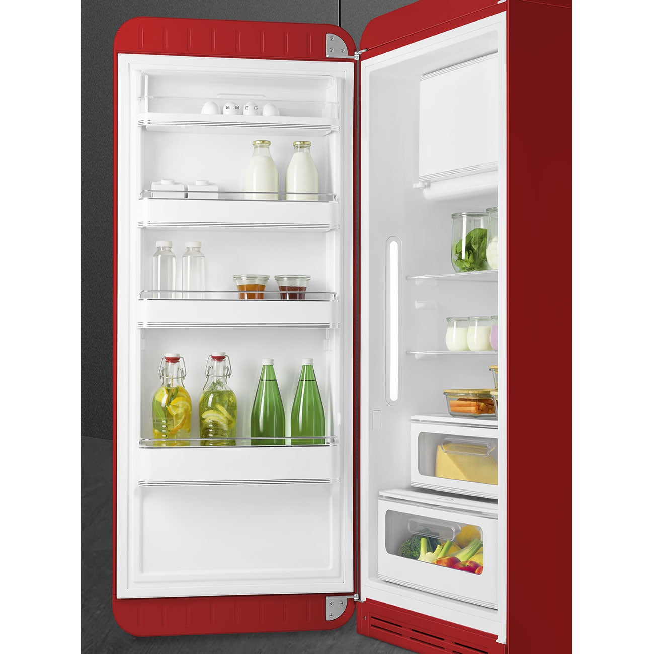 Tủ lạnh một cửa SMEG FAB28LRD5 màu đỏ cánh trái