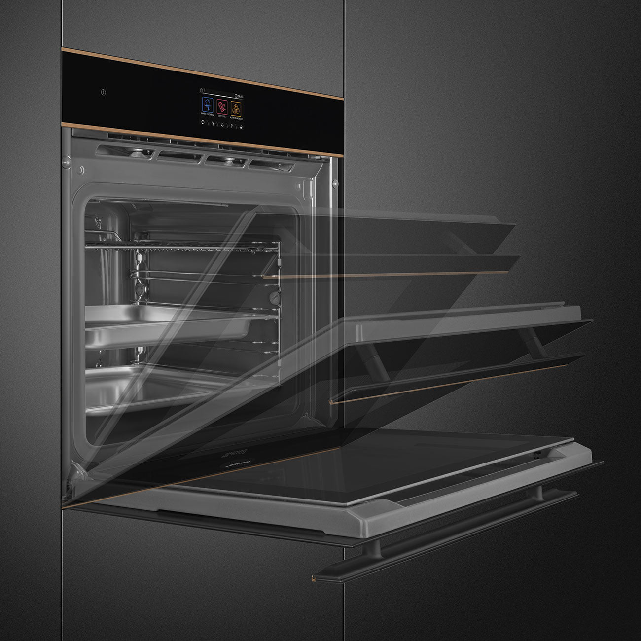 Lò nướng kết hợp hấp SMEG SO6604S4PNR