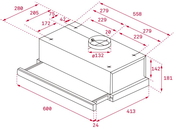 Máy hút mùi âm tủ TEKA TL 6310
