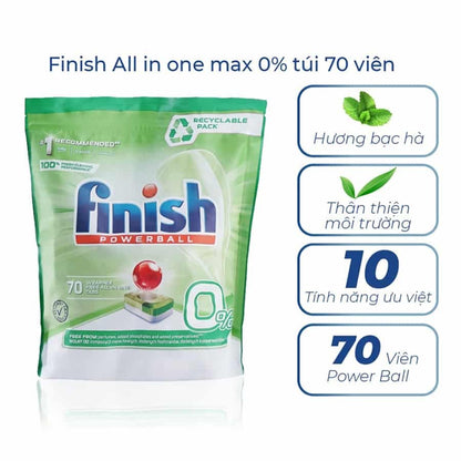 VIÊN RỬA BÁT FINISH POWERBALL ECO 0% 70 VIÊN