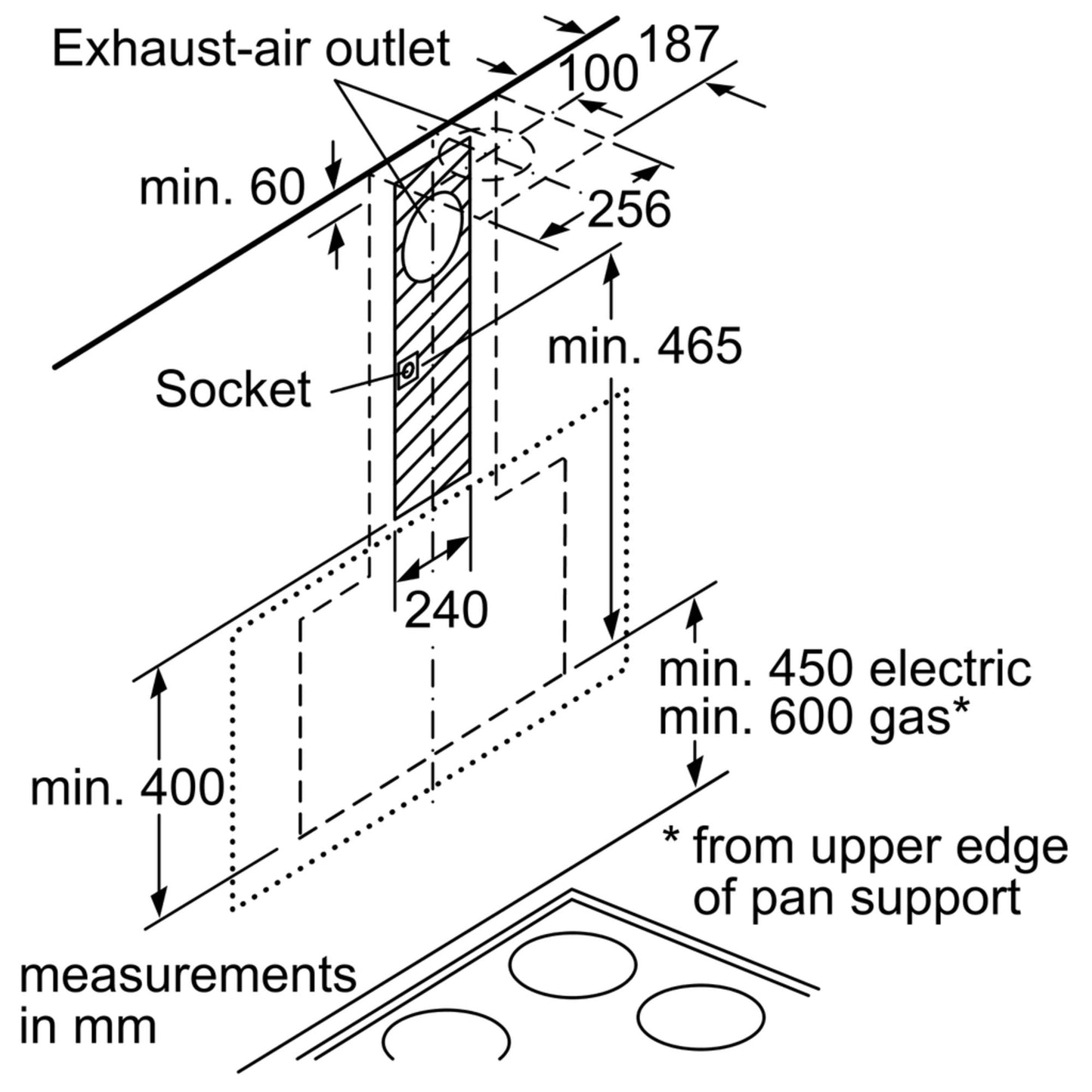 Máy hút mùi treo tường BOSCH DWK67CM60B Serie 4