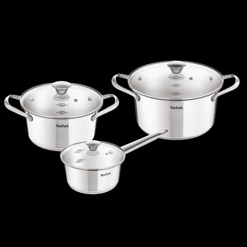 Bộ nồi inox Tefal Simpleo 3 cái (Quánh 16cm, nồi 20cm, nồi 24cm) B907S644
