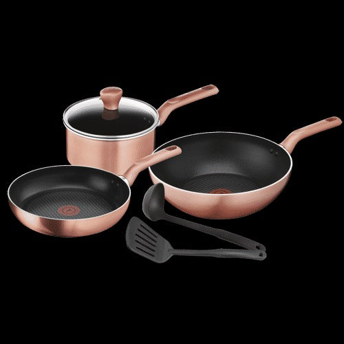 Bộ nồi chảo Tefal Cook&Shine 6pcs (Chảo 24/ Chảo xào 28/Quánh 18/Sạn/ Vá) G803S695