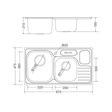 Chậu rửa bát dương bàn bếp MALLOCA MS 1024