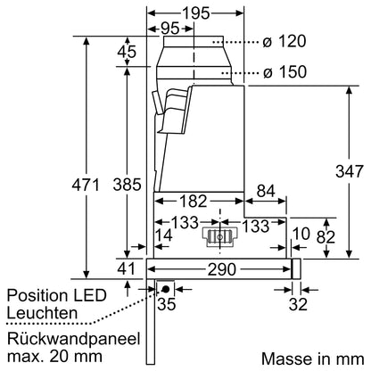 Máy hút mùi âm tủ Bosch DFS097K51 Serie 8 - khổ 90cm
