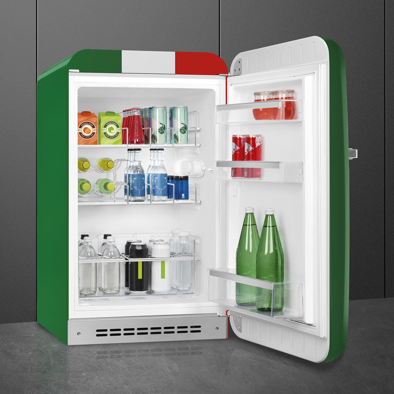 Tủ mát một cửa SMEG FAB10HRDIT6 cờ Ý cánh phải