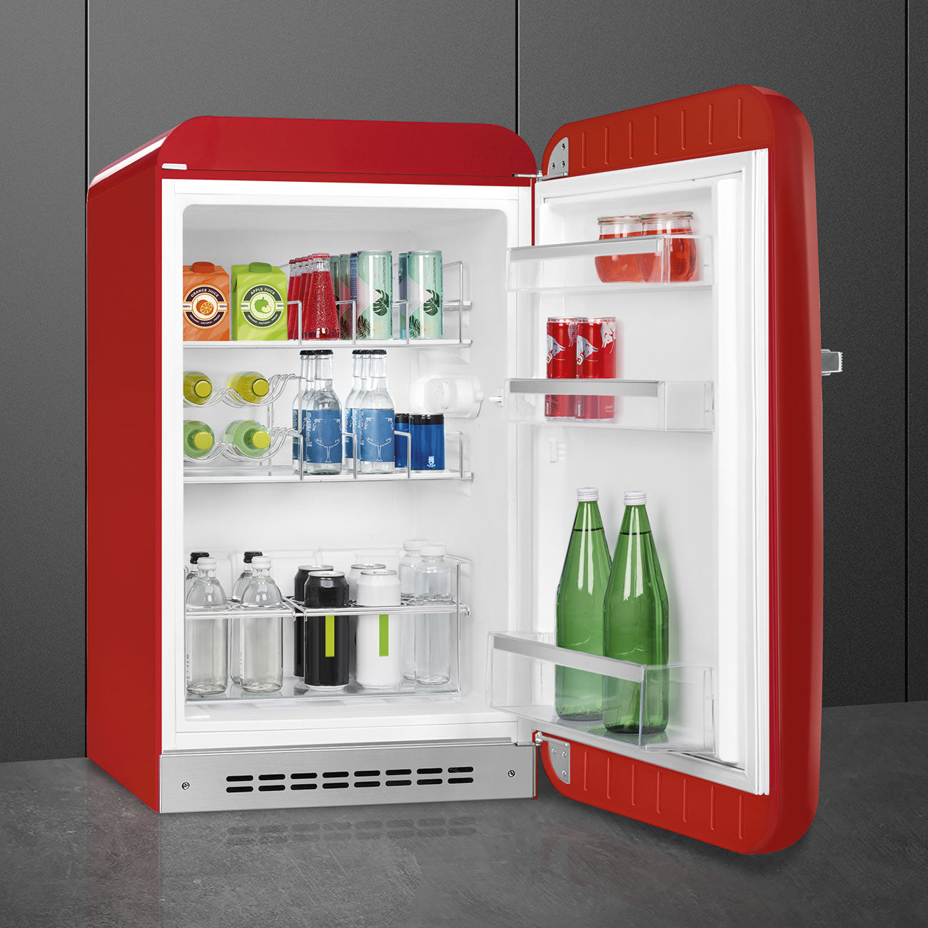 Tủ mát SMEG FAB10HRRD5 màu đỏ cánh phải