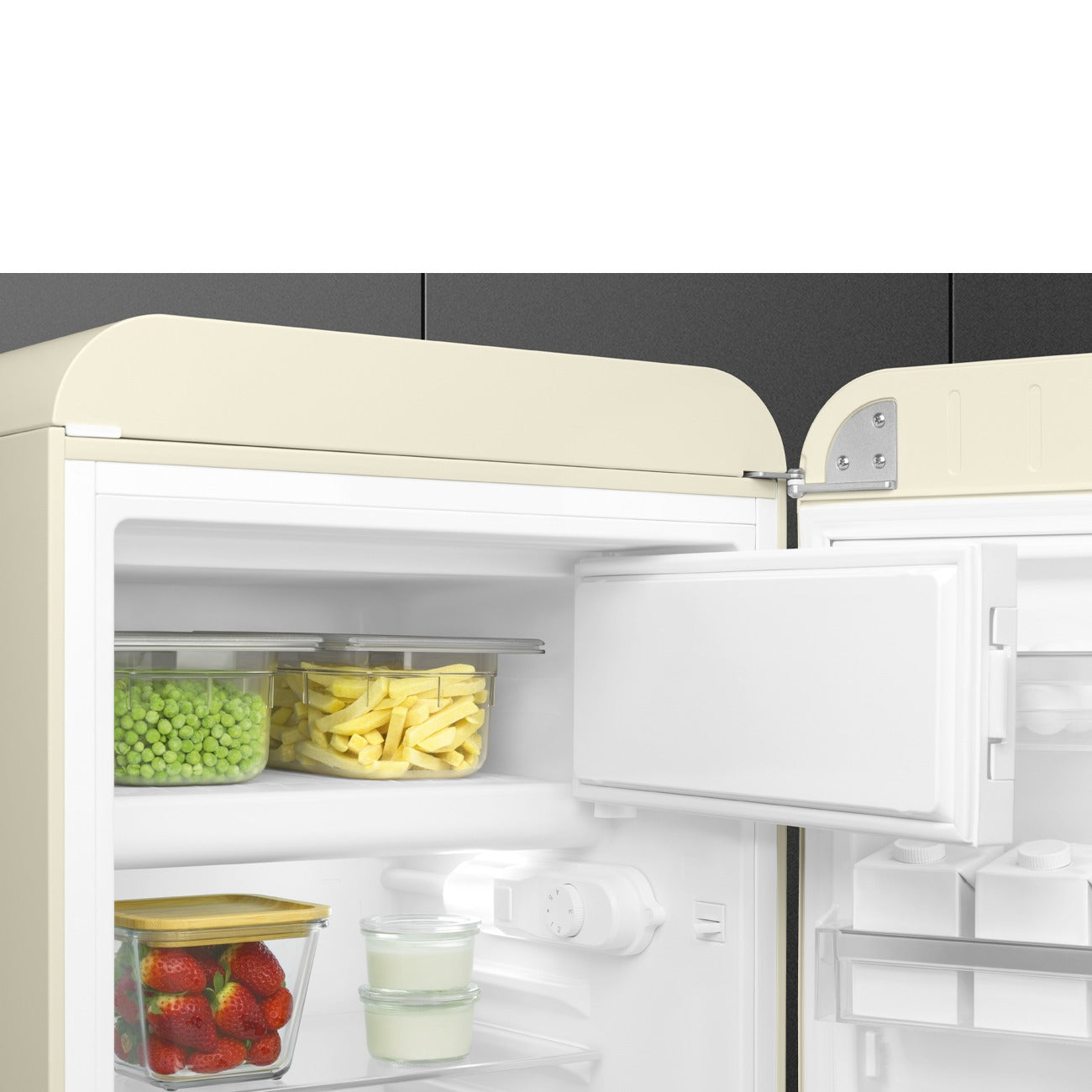 Tủ lạnh một cửa SMEG FAB10RCR6 màu kem cánh phải