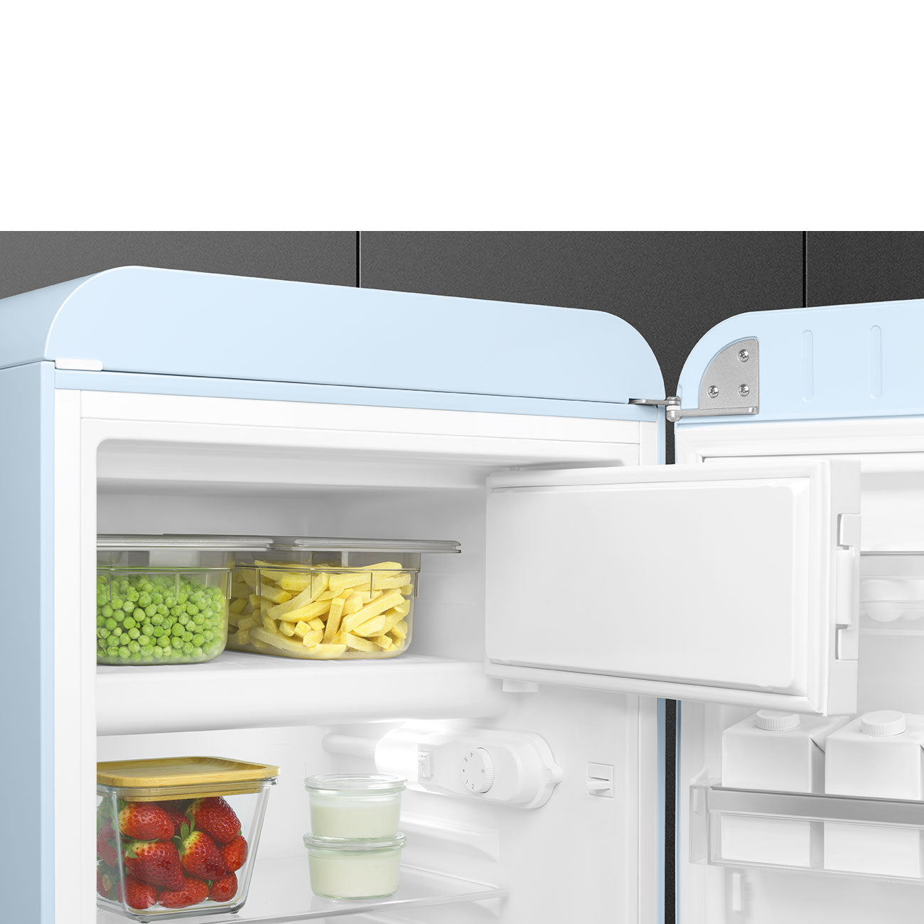Tủ lạnh mini một cửa SMEG FAB10RPB5 màu xanh pastel cánh phải