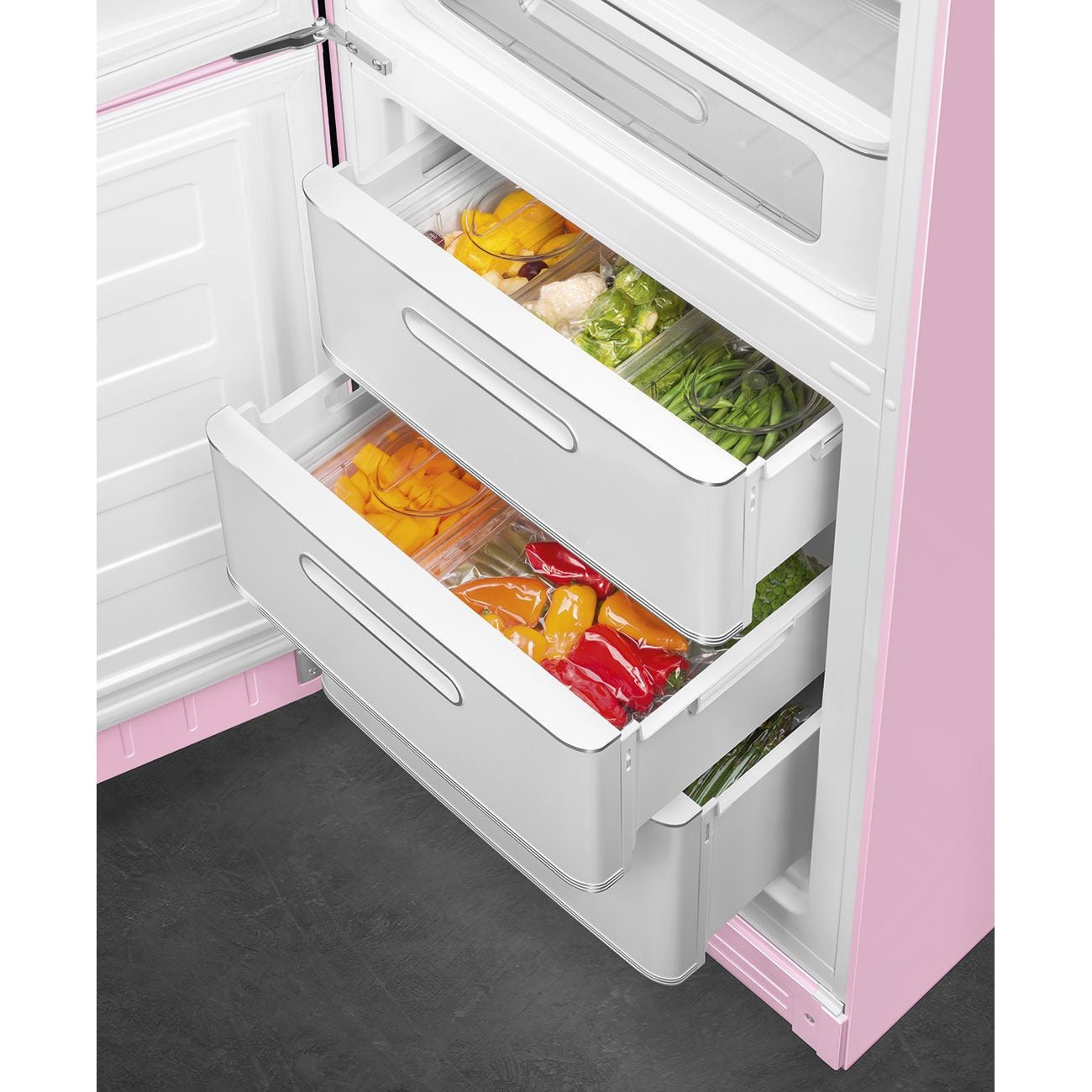 Tủ lạnh 2 ngăn SMEG FAB32LPK5  màu hồng cánh trái