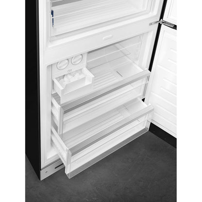 Tủ lạnh 2 ngăn đỉnh dưới SMEG FAB38RBL5 màu đen cánh phải