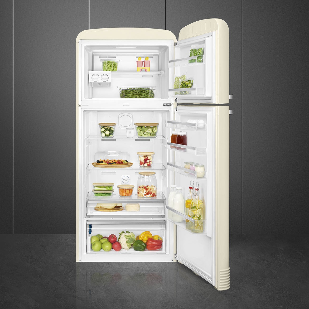 Tủ lạnh 2 ngăn SMEG FAB50RCR5 màu kem cánh phải