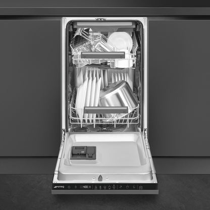 Máy rửa bát âm tủ SMEG ST4533IN màu đen