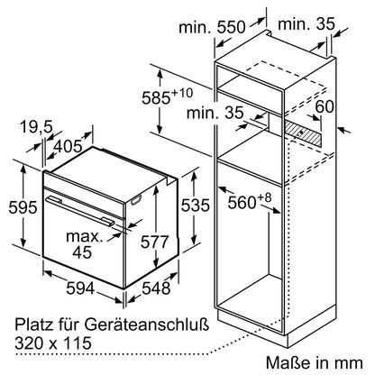 Lò nướng âm tủ Bosch HBG7741B1 Series 8