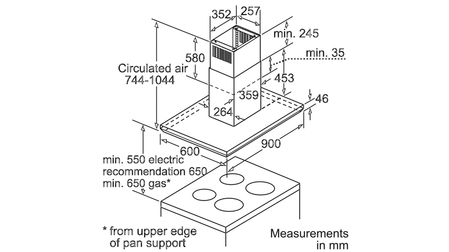 Máy hút mùi đảo BOSCH HMH.DIB091E51|Serie 6