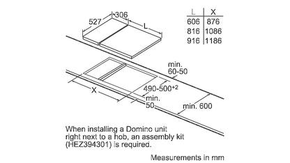 Bếp từ domino BOSCH PIB375FB1E Serie 6