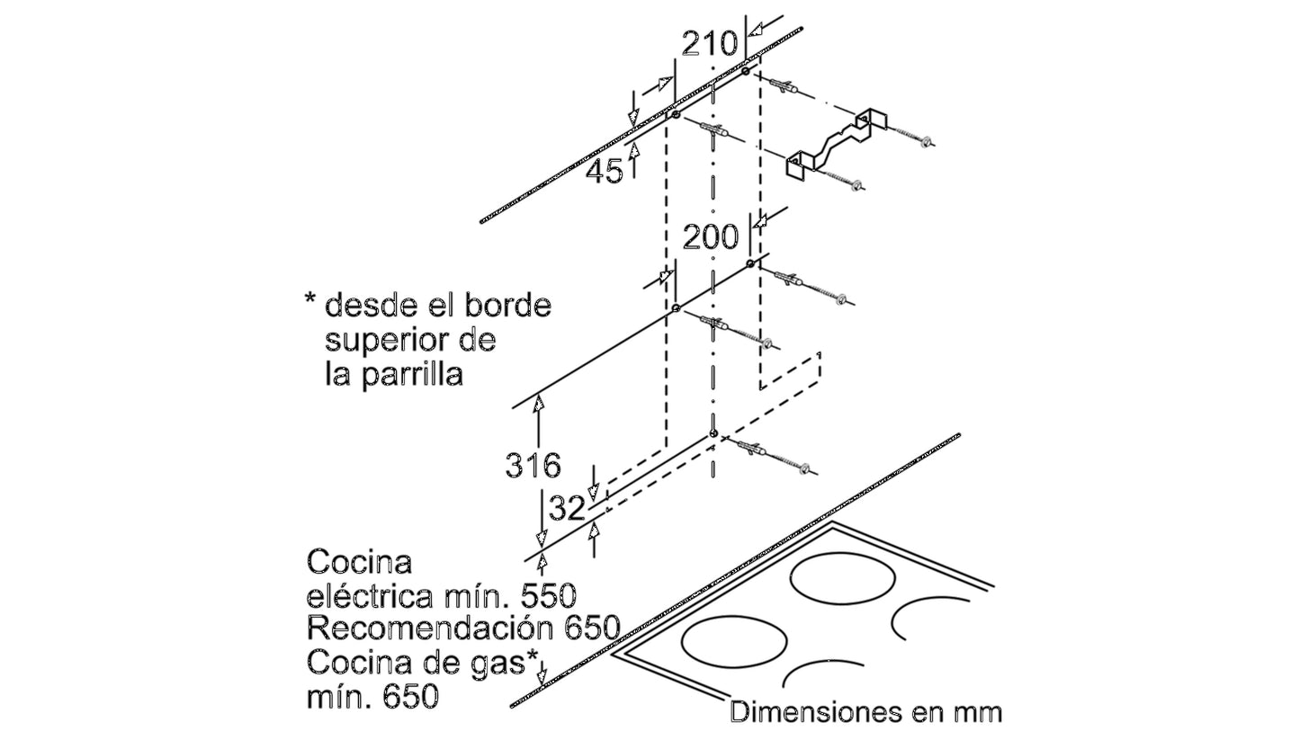 Máy hút mùi treo tường BOSCH DWB07W651|Serie 2