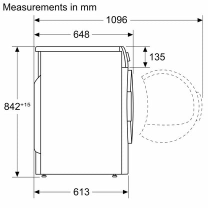 Máy sấy ngưng tụ Bosch WPG24100MY 9kg Series 6