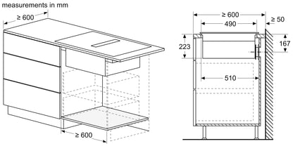 Bếp từ kết hợp hút mùi BOSCH PVQ711F15E|Serie 6
