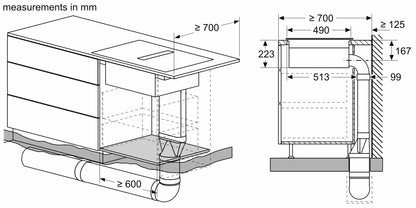 Bếp từ kết hợp hút mùi BOSCH PVQ711F15E|Serie 6