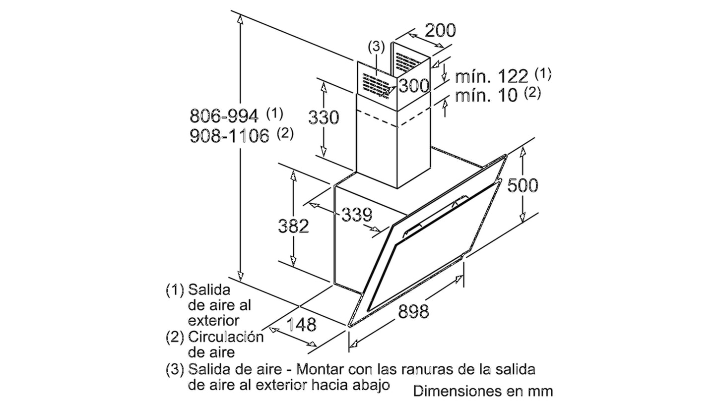 Máy hút mùi treo tường BOSCH DWK09G660|Serie 6