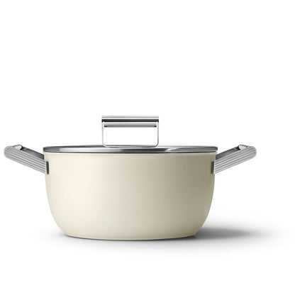Xoong nồi Smeg CKFC2411CRM màu kem 24cm