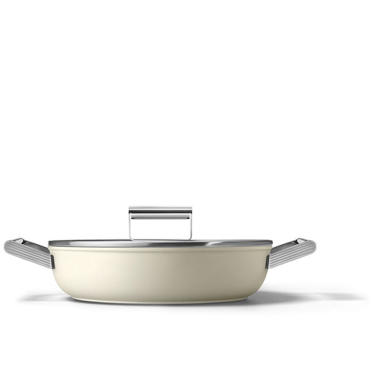Chảo sâu Smeg CKFD2811CRM màu kem 28cm