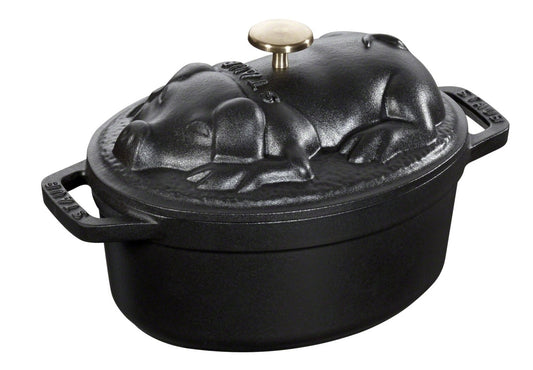 Staub – Nồi Nắp Hình Con Heo Màu Đen – 17cm