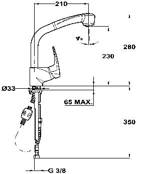 Vòi rửa bát TEKA MB2 pull out high