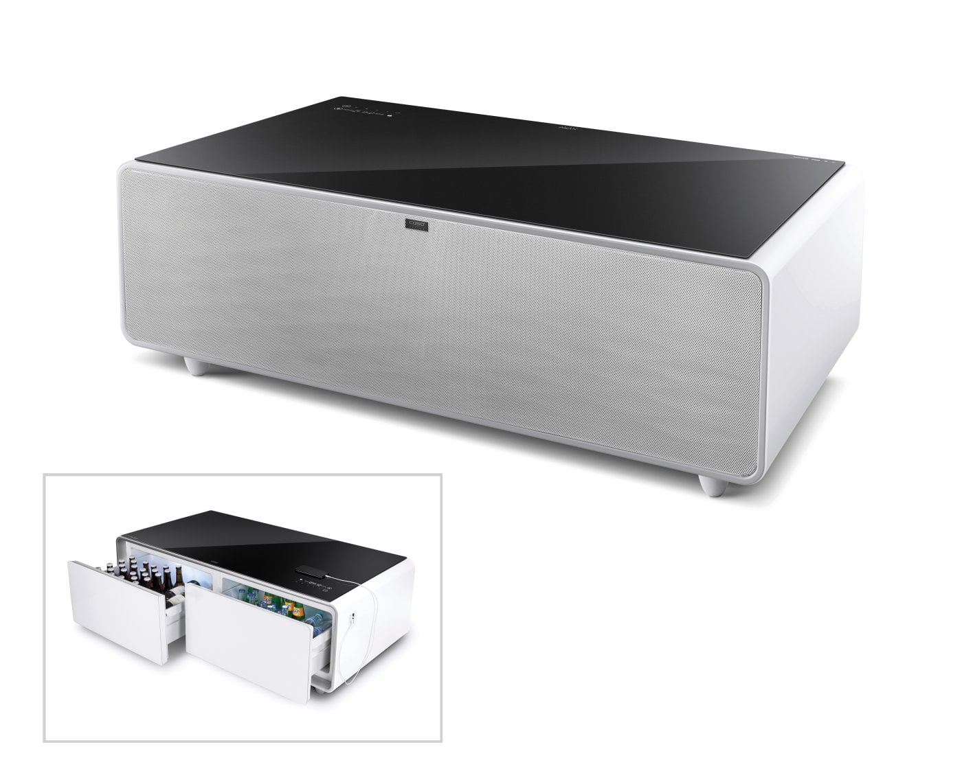 Bàn tích hợp bộ nhạc và tủ lạnh CASO Sound & Cool