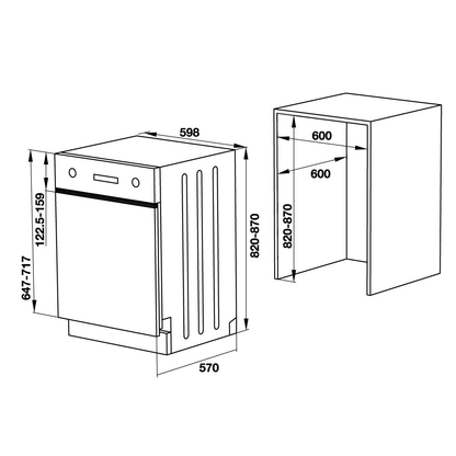 Máy rửa bát âm tủ HAFELE HDW-HI60C 533.23.210