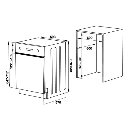 Máy rửa bát âm tủ HAFELE HDW-HI60B 533.23.210