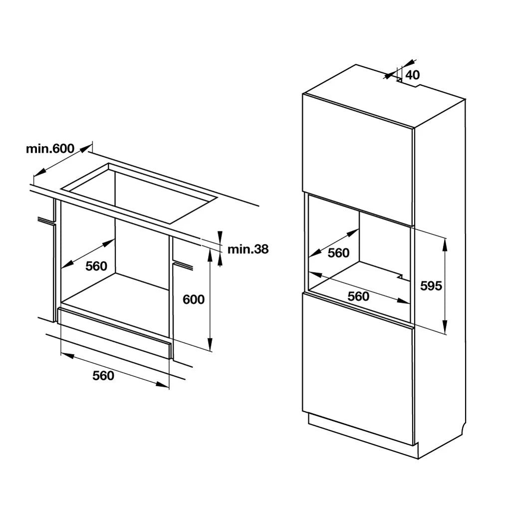 Lò nướng HAFELE HO-KT60C 534.05.571